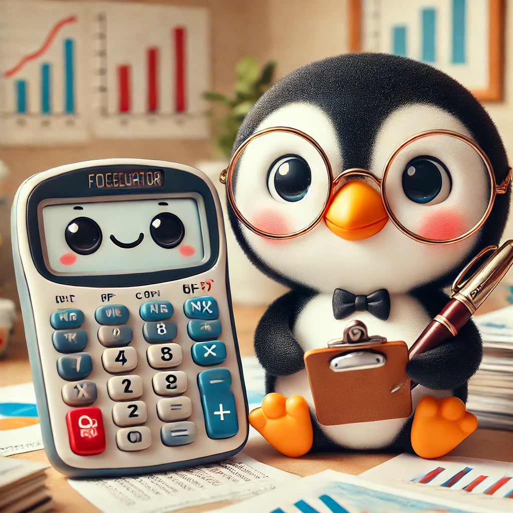 Penguin x Calculator Prints